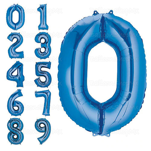 Números grandes en azul